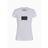 A|X ARMANI EXCHANGE Armani Exchange Kadın A|x Sparkle Logolu Tişört, Optik Beyaz, L