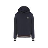 A|X ARMANI EXCHANGE Erkek Collegiate Kapsül Pamuk Fransız Terry Logo Yama Kazak Hoodie Sweatshirt, Lacivert, L