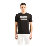 A|X ARMANI EXCHANGE Erkek Standart Kesim Pamuklu Jersey Şehir Adı Tişört, Siyah/Milano, M