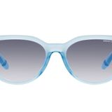 A|X ARMANI EXCHANGE Kadın Ax4130su Evrensel Fit Kedi Gözü Güneş Gözlüğü, Parlak Şeffaf Azure/Şeffaf Degrade Mavi, 56 mm