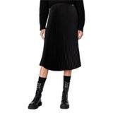 A|X ARMANI EXCHANGE Kadın Saten Pileli Midi Etek, Siyah, 36