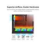 AX120 Pro Argb Pwm 120MM Fan 3'lü Paket, Üst Düzey, 360° Argb Aydınlatma, Tüfek Tipi Yatak, Sessiz Düşük Gürültü, 600–1600 Rpm, Fan Göbeği Dahil, Siyah Renk - 001-Renkli - Option-1