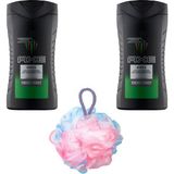 Axe Africa Duş Jeli 250ML 2li Set Banyo Lifi 3lü Set - 250 ml