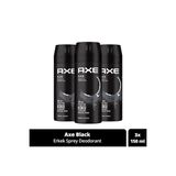 Axe Black Deodorant & Body Spray 150 ml x3