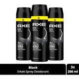 Axe Black XL 3x200 ml Erkek Sprey Deodorant