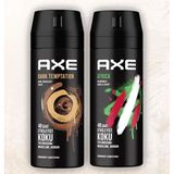 Axe Bodyspray Africa 2x150 ml Ave Bodyspray Dark Temptation 150 ml Erkek Sprey Deodorant