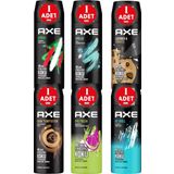 Axe Erkek Deodorant Sprey 150 Ml Ice Chill+Apollo+Africa+Dark Temptation+Epic Fresh+Leather&Cookies