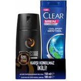 Axe Erkek Deodorant Sprey Dark Temptation 150 Ml + Clear Men Sporth Menthol 180 Ml