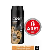 Axe Erkek Deodorant Sprey Leather & Cookies 150 Ml 6 Adet