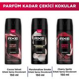Axe Erkek Sprey Deodorant Cherry Spritz 150 ml + Cocoa Velvet 150 ml + Marsmallow Smoke 150 ml