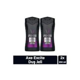 Axe Excite Duş Jeli, Hindistan Cevizi ve Siyah Biber Kokusu, 2x250 ml