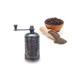 Axe Grinder Eskitme Antik Gümüş Renkli Osmanlı Motifli Otantik El Yapımı Pirinç Karabiber Öğütücü Değirmen Metalik