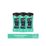 Axe Premium Collection Duş Jeli Aqua Bergamot 3 In 1 Vücut Saç Yüz 300 ml X3