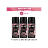 Axe Premium Collection Erkek Spray Deodorant Cocoa Velvet 150 ml X3