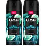 Axe Premium Collection Erkek Sprey Deodorant Aqua Bergamot 150 ml (2 paketi)