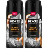 AXE Premium Collection Erkek Sprey Deodorant Black Vanilla 150 ml 2li paket