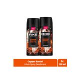 Axe Premium Collection Erkek Sprey Deodorant Copper Santal 72 Saat Ferahlık 150 ml X2