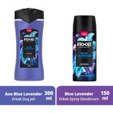 Axe Premium Duş Jeli Blue Lavender 3 In 1 300 ml + Axe Erkek Sprey Deodorant Blue Lavender 150 ml