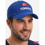 Axe Sportswear Arkası Ayarlanabilir Cırtlı Türkiye Türk Bayrağı Nakışlı Işlemeli Kasketli Beyzbol Kep Şapka - Standart - Mavi
