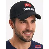 Axe Sportswear Arkası Ayarlanabilir Cırtlı Türkiye Türk Bayrağı Nakışlı Işlemeli Kasketli Beyzbol Kep Şapka - Standart - Siyah