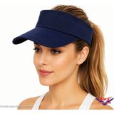 Axe Sportswear Arkası Ayarlanabilir Cırtlı Vizör Şapka Uv Güneş Koruyucu Günlük Plaj Tenis Şapkası - Lacivert - Standart
