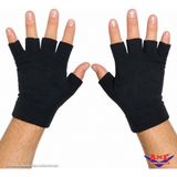 Axe Sportswear Erkek Siyah Kışlık Parmaksız Kesik Yarım Parmak Yumuşak Dokulu Termal Polar Eldiven Bileği Sıkmayan Katlamalı Manşetli Rahat Kullanım - Standart