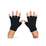 AXE SPORTSWEAR Erkek Siyah Kışlık Parmaksız Kesik Yarım Parmak Yumuşak Dokulu Termal Polar Eldiven Bileği Sıkmayan Katlamalı Manşetli Rahat Kullanım