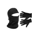 AXE SPORTSWEAR Erkek Siyah Kışlık Termal Polar Eldiven - Polar Kar Maskesi 2'li Set