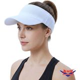 Axe Sportswear Esnek Vizör Şapka Uv Güneş Koruyucu Günlük Plaj Tenis Şapkası - Beyaz - Standart