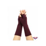 AXE SPORTSWEAR Kadın Kışlık Bordo Uzun Triko Örme Parmaksız Eldiven Winter Fingerless Gloves