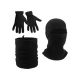 Axe Sportswear Kışlık Termal Polar Eldiven - İpli Boyunluk - Kar Maskesi 3'lü Set