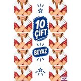 Axe Sportswear Unisex 10 Çift Çocuk Bando & Pandomim & Tören & Gösteri & Merasim Eldiveni & 23 Nisan & 19 Mayıs - 10 - 14 Yaş - Beyaz