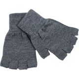 Axe Sportswear Unisex Çocuk Parmaksız Kesik Yarım Parmak Kışlık Örme Triko Eldiven 9 - 15 Yaş - Gri