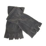 Axe Sportswear Unisex Füme Renk Kışlık Bileği Lastikli Parmaksız Kesik Yarım Parmak Kışlık Termal Polar Eldiven - Standart - Antrasit - Füme
