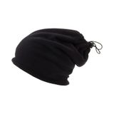 Axe Sportswear Unisex Siyah Şapka Bere Olabilen İpli Polar Boyunluk Siyah