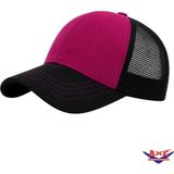 Axe Sportswear Unisex Yazlık Önü Süet Arkası Fileli Ayarlanabilir Tokalı Kasketli Beyzbol Kep Şapka - Standart - Fuşya