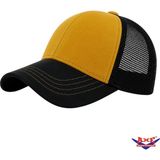Axe Sportswear Unisex Yazlık Önü Süet Arkası Fileli Ayarlanabilir Tokalı Kasketli Beyzbol Kep Şapka - Standart - Hardal