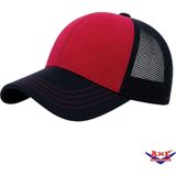 Axe Sportswear Unisex Yazlık Önü Süet Arkası Fileli Ayarlanabilir Tokalı Kasketli Beyzbol Kep Şapka - Standart - Kırmızı