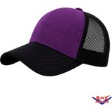 Axe Sportswear Unisex Yazlık Önü Süet Arkası Fileli Ayarlanabilir Tokalı Kasketli Beyzbol Kep Şapka - Standart - Mor