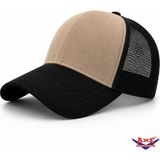 Axe Sportswear Unisex Yazlık Önü Süet Arkası Fileli Ayarlanabilir Tokalı Kasketli Beyzbol Kep Şapka - Standart - Vizon