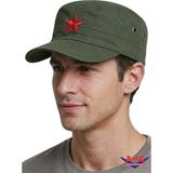 Axe Sportswear Yazlık Yıldız Nakışlı Arkası Cırtlı Ayarlanabilir Castro Cap Kep Avcı Model Şapka - Standart - Askeri Yeşil