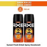 Axe Sunset Fresh 150 ml X2 Erkek Deodorant Meyvemsi Koku ile Alüminyum İçermez Ferahlatıcı