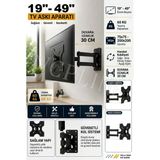 Axen 17 İnç 32 İnç 49 İnç Arası 60 70 80 82 120 122 Cm Ekran Led Tv Askı Asma Aparatı Siyah Renk