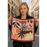 Axesoire 13462 Etnik Çiçek Desenli Fular 50x50 cm