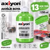 Axiyon Art Akrilik Boya 1250 ml Açık Yeşil – Su Bazlı Hobi ve Dekoratif Boya