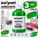 Axiyon Art Akrilik Boya 1250 ml Yeşil – Su Bazlı Hobi ve Dekoratif Boya
