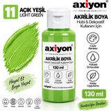 Axiyon Art Akrilik Boya 130 ml Açık Yeşil – Su Bazlı Hobi ve Dekoratif Boya