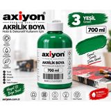 Axiyon Art Akrilik Boya 700 ml Yeşil – Su Bazlı Hobi ve Dekoratif Boya