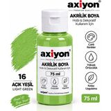Axiyon Art Akrilik Boya 75 ml Açık Yeşil – Su Bazlı Hobi ve Dekoratif Boya