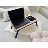 Axolotl Folding Telefon ve Tablet Bölmeli Katlanır Ayaklı Laptop Sehpası Notebook Bilgisayar Çalışma Masası,folding01 - Y: 25 cm D: 35 cm G: 55 cm - Meşe
